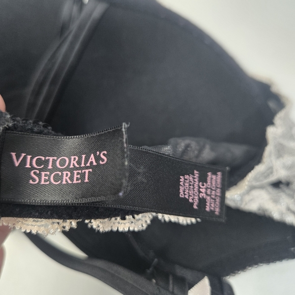 Victoria's Secret Black Bra with White Lace Detail - Picture 5 of 5